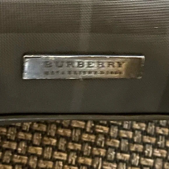 BURBERRY Black Check Messenger Bag w/LOGO Strapping/italian made🎁EUC - Picture 8 of 13